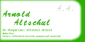 arnold altschul business card
